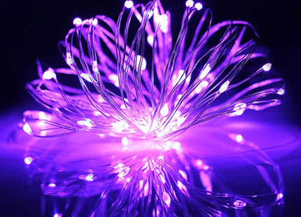 100 LED Silver Copper Fairy Light - Plug in