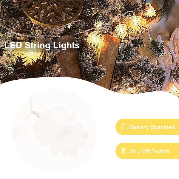 10 LED Soft Plastic Pine Cone Light Set - Warm White
