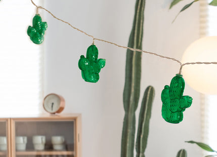 10 LED with Cactus Battery Operated String Light - Warm White