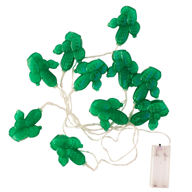 10 LED with Cactus Battery Operated String Light - Warm White