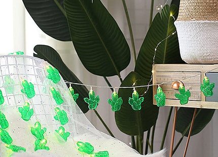 10 LED with Cactus Battery Operated String Light - Warm White