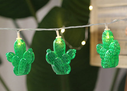 10 LED with Cactus Battery Operated String Light - Warm White