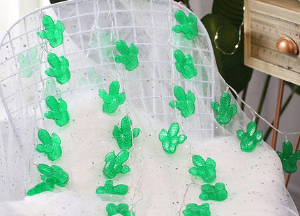 10 LED with Cactus Battery Operated String Light - Warm White