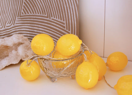 10 LED Battery Operated String Light with Lemon - Warm White