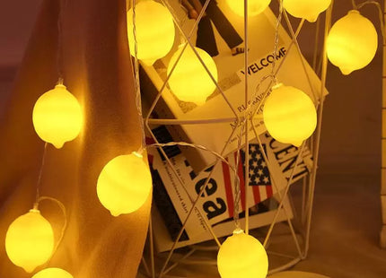 10 LED Battery Operated String Light with Lemon - Warm White