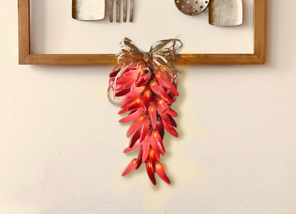 10 LED Battery Operated String Lights with Chili Pepper - Warm White