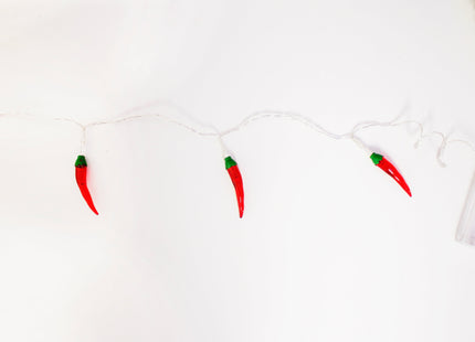 10 LED Battery Operated String Lights with Chili Pepper - Warm White