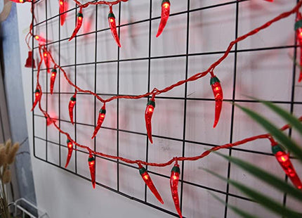 10 LED Battery Operated String Lights with Chili Pepper - Warm White