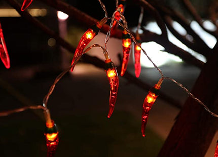 10 LED Battery Operated String Lights with Chili Pepper - Warm White