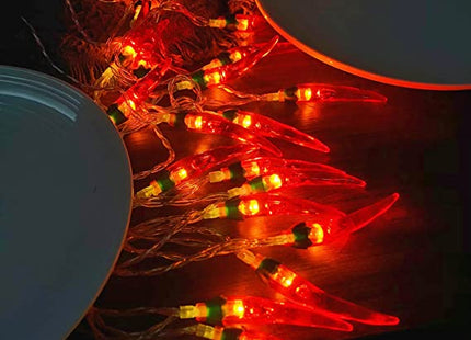 10 LED Battery Operated String Lights with Chili Pepper - Warm White