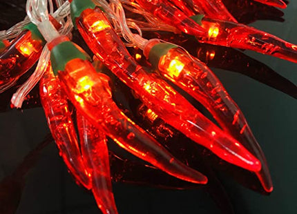 10 LED Battery Operated String Lights with Chili Pepper - Warm White