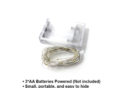 10ft 30 LED Fairy String Microdot Battery Operated Indoor Light - Warm White