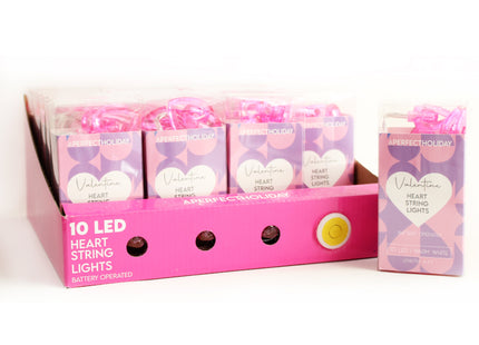 10 LED Heart String Lights Valentine's Day