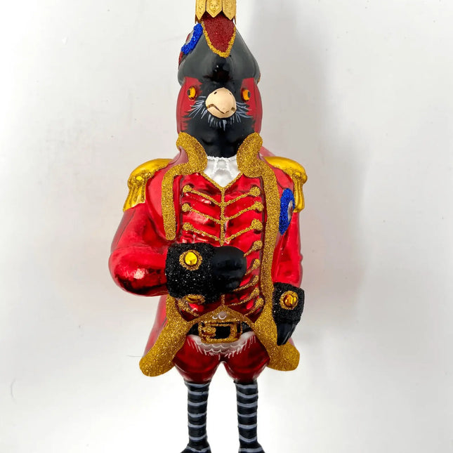 Cardinal Soldier Holiday Polish Glass Christmas Ornament designed by Kenzies of London and by Personalized Ornamentshop