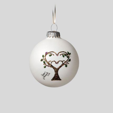 Family Tree Glass Ornament