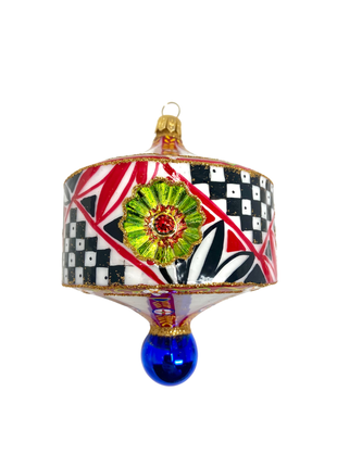 Sicilian Reflector Ricchezza Polish Glass Christmas Ornament designed by Kenzies of London and by Personalized Ornamentshop