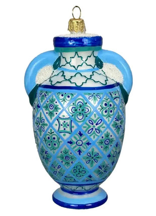 Italian Majolica Vase Polish Glass Christmas Ornament B designed by Kenzies of London and by Personalized Ornamentshop