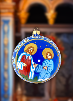 Byzantine Saints Holiday Polish Glass Christmas Ornament A designed by Kenzies of London and by Personalized Ornamentshop