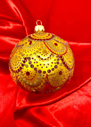 Lace Bauble Holiday Polish Glass Christmas Ornament designed by Kenzies of London and by Personalized Ornamentshop