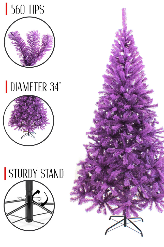 Purple Canadian Pine Halloween Christmas Tree