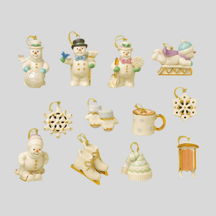 Snow Pals 10 Piece Set Mini Christmas Ornaments