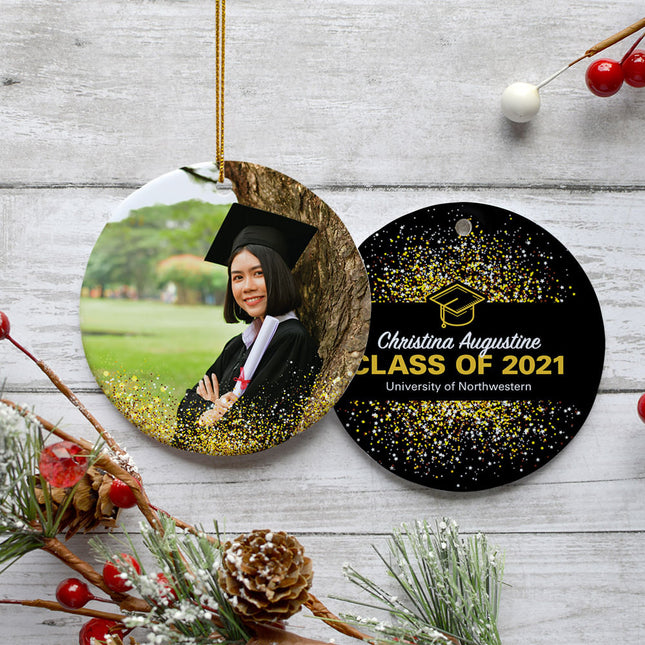 keepsake personalized graduation photo christmas ornament – Christmas ornament, holiday tree decoration or gift