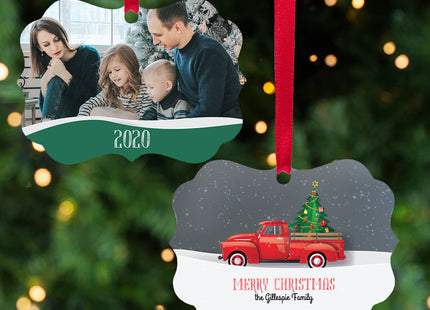 personalized personalized family photo christmas ornament – Christmas ornament, holiday tree decoration or gift