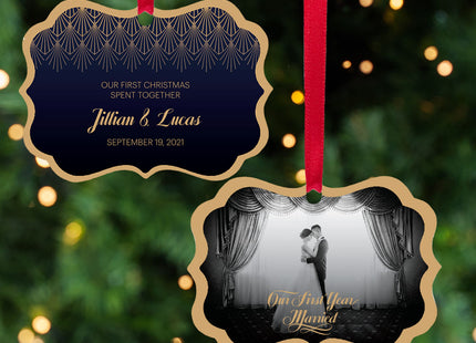 keepsake personalized our first christmas ornament – Christmas ornament, holiday tree decoration or gift