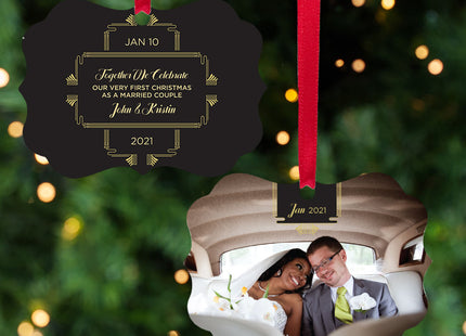 decorative personalized together we celebrate christmas ornament – Christmas ornament, holiday tree decoration or gift