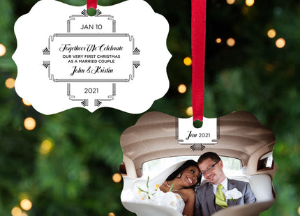 custom personalized together we celebrate christmas ornament – Christmas ornament, holiday tree decoration or gift