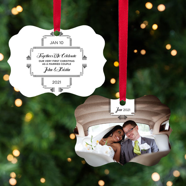 custom personalized together we celebrate christmas ornament – Christmas ornament, holiday tree decoration or gift
