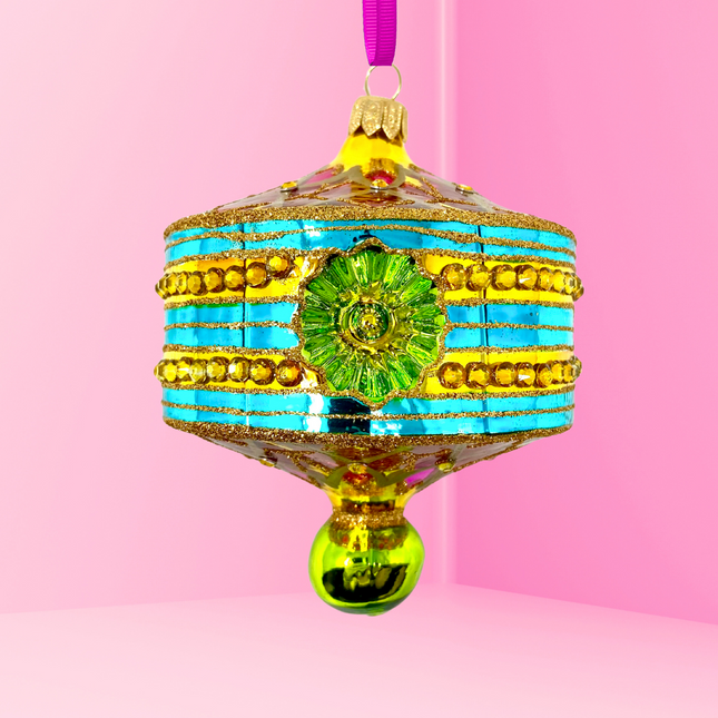 Amalfi Lantern Polish Glass Ornament
