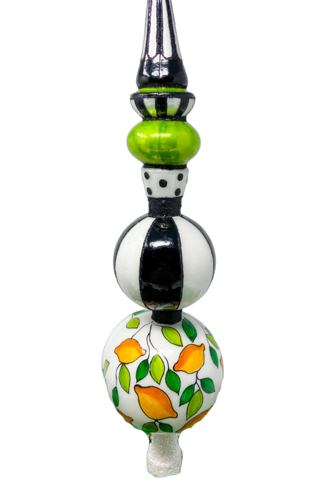 Amalfi Lemons Glass Finial Tree Topper