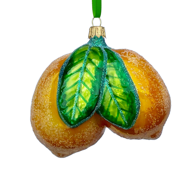 Amalfi Lemon Cluster Polish Glass Ornament
