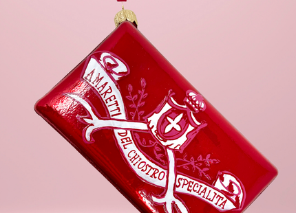 Amaretti Box Polish Glass Ornament