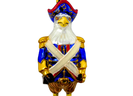 Eagle Founding Feather Glass Ornament