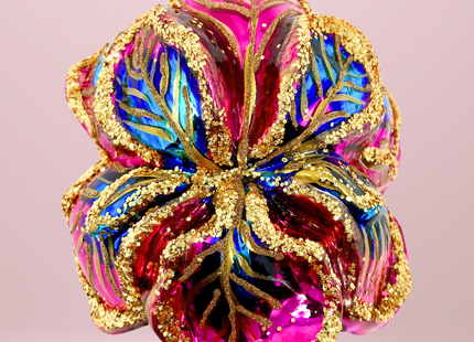 Angel's Crown Iris Polish Glass Ornament