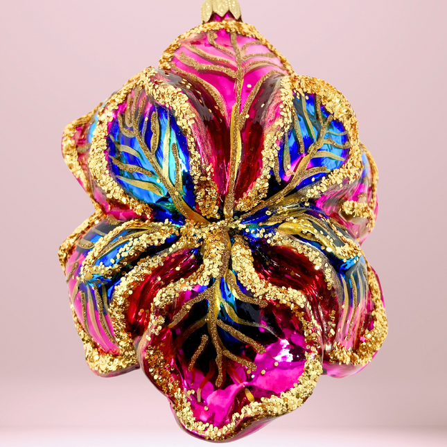 Angel's Crown Iris Polish Glass Ornament