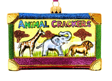 Animal Biscuits Box Glass Ornament