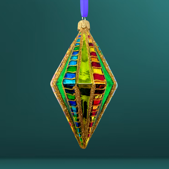 Bank Roll Bling Diamond Glass Ornament