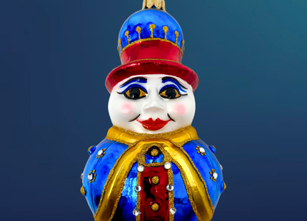 Bart Black Snowman Glass Ornament