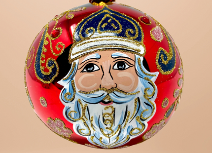 Beefeater Santa Glass Christmas Bauble