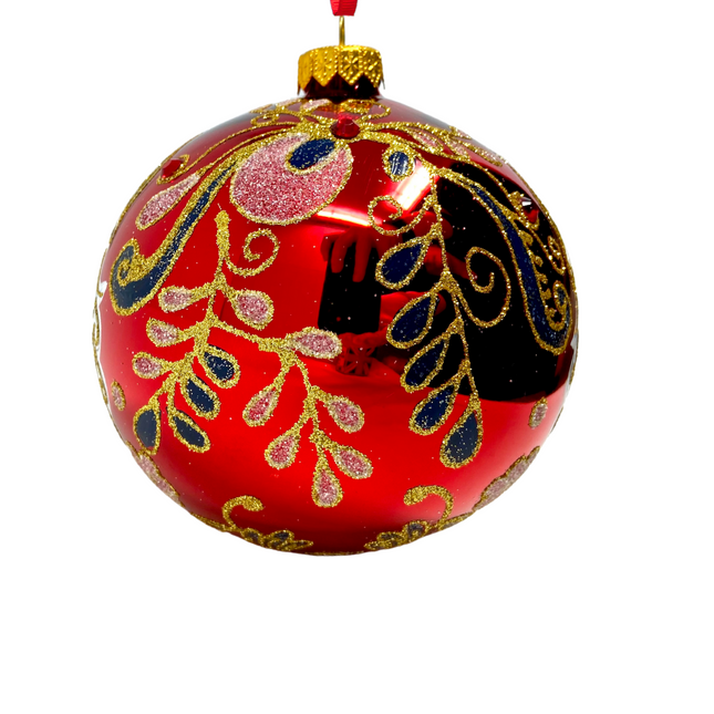 Beefeater Santa Glass Christmas Bauble