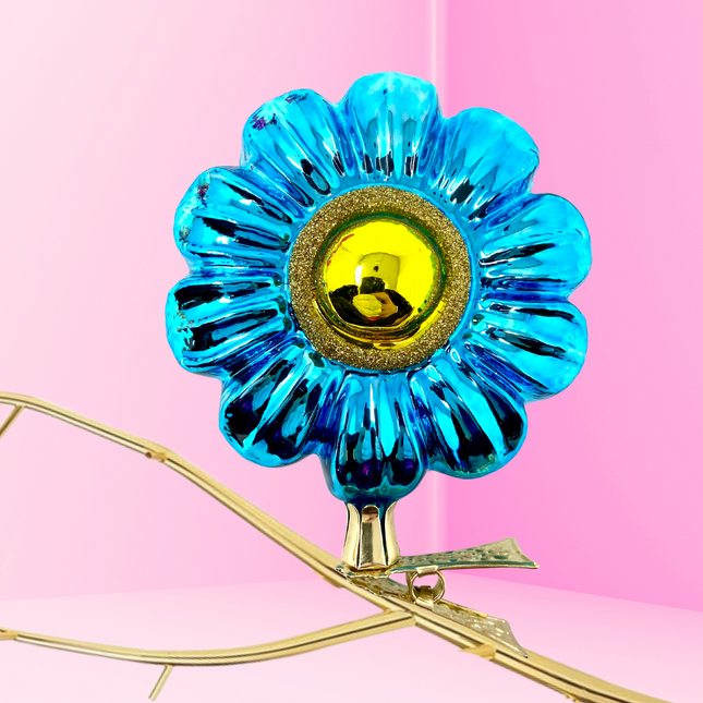 Bluebell Boho Charm Clip-On Polish Glass Ornament