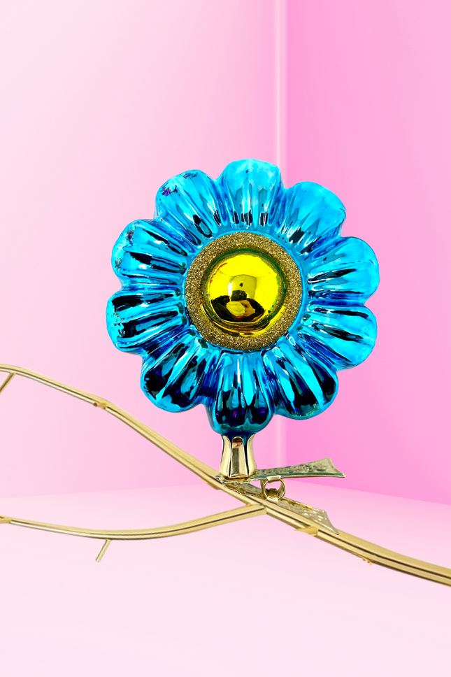 Bluebell Boho Charm Clip-On Polish Glass Ornament