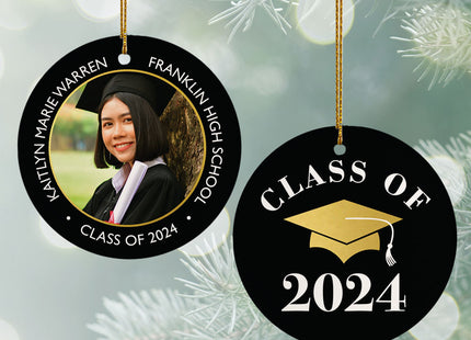 keepsake personalized graduation photo christmas ornament – Christmas ornament, holiday tree decoration or gift