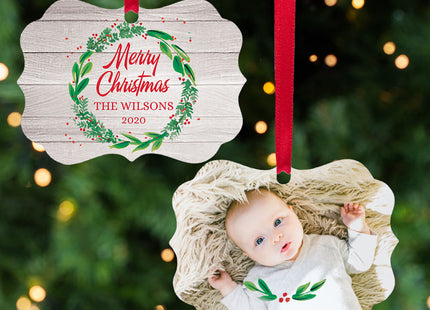 holiday personalized family christmas ornament – Christmas ornament, holiday tree decoration or gift