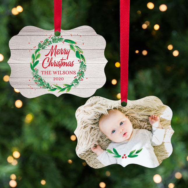 holiday personalized family christmas ornament – Christmas ornament, holiday tree decoration or gift