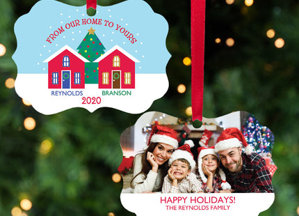 personalized personalized family home christmas ornament – Christmas ornament, holiday tree decoration or gift