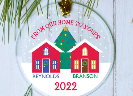 custom personalized family home christmas ornament – Christmas ornament, holiday tree decoration or gift